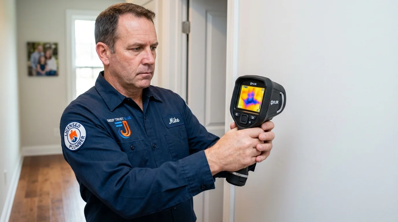 Thermal imaging leak detection by Johns Plumbing LLC in Voorheesville